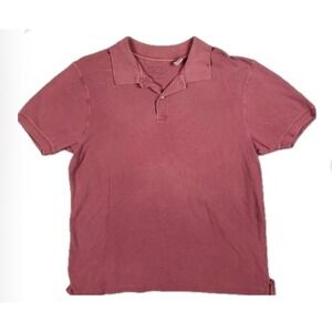 Vintage Y2K G H BASS Men's Size Large Red Polo 100% Cotton #1573